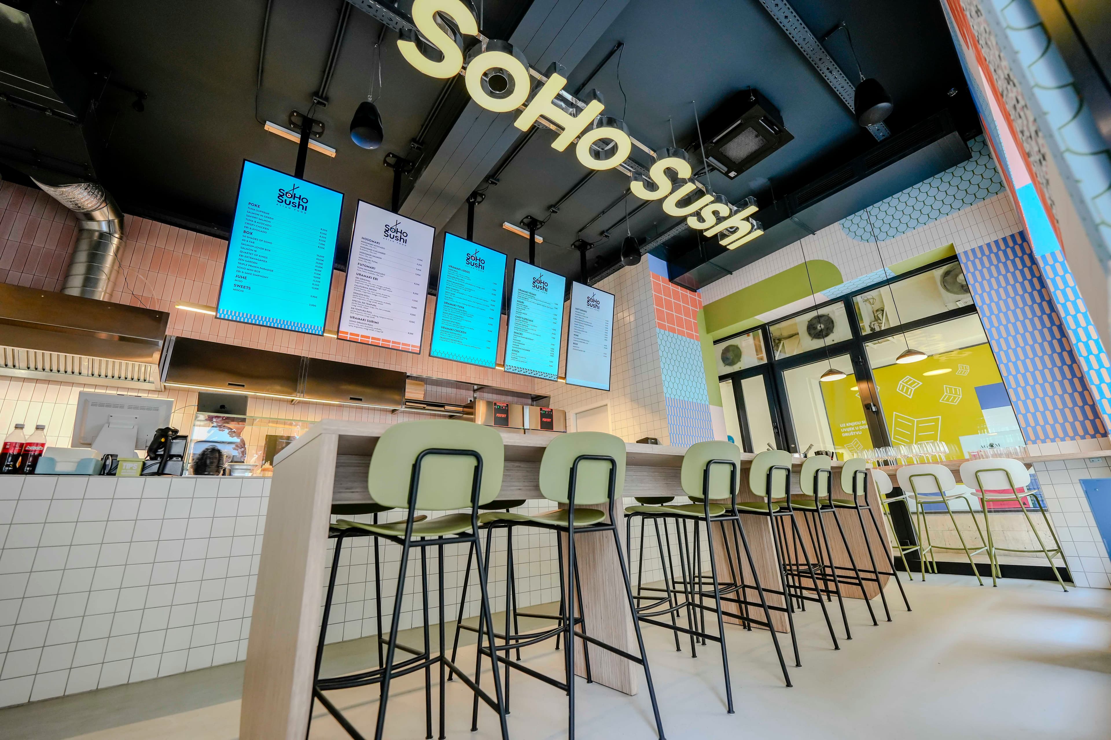 Soho Sushi Zagreb – Samsung display koji podiže doživljaj prostora